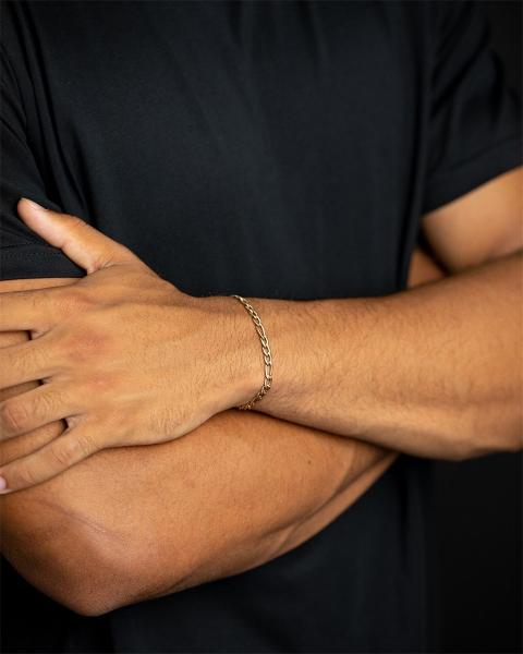 5mm figaro edelstahlkette mit bronze überzogen - Fortis Bronze